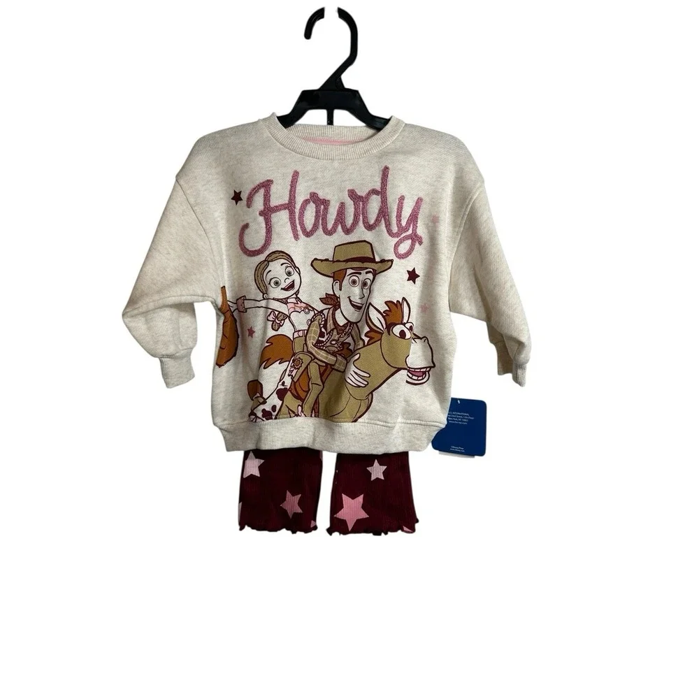 disney‎ pixar TOY STORY girls outfit set sweatshirt & leggings size 12 months